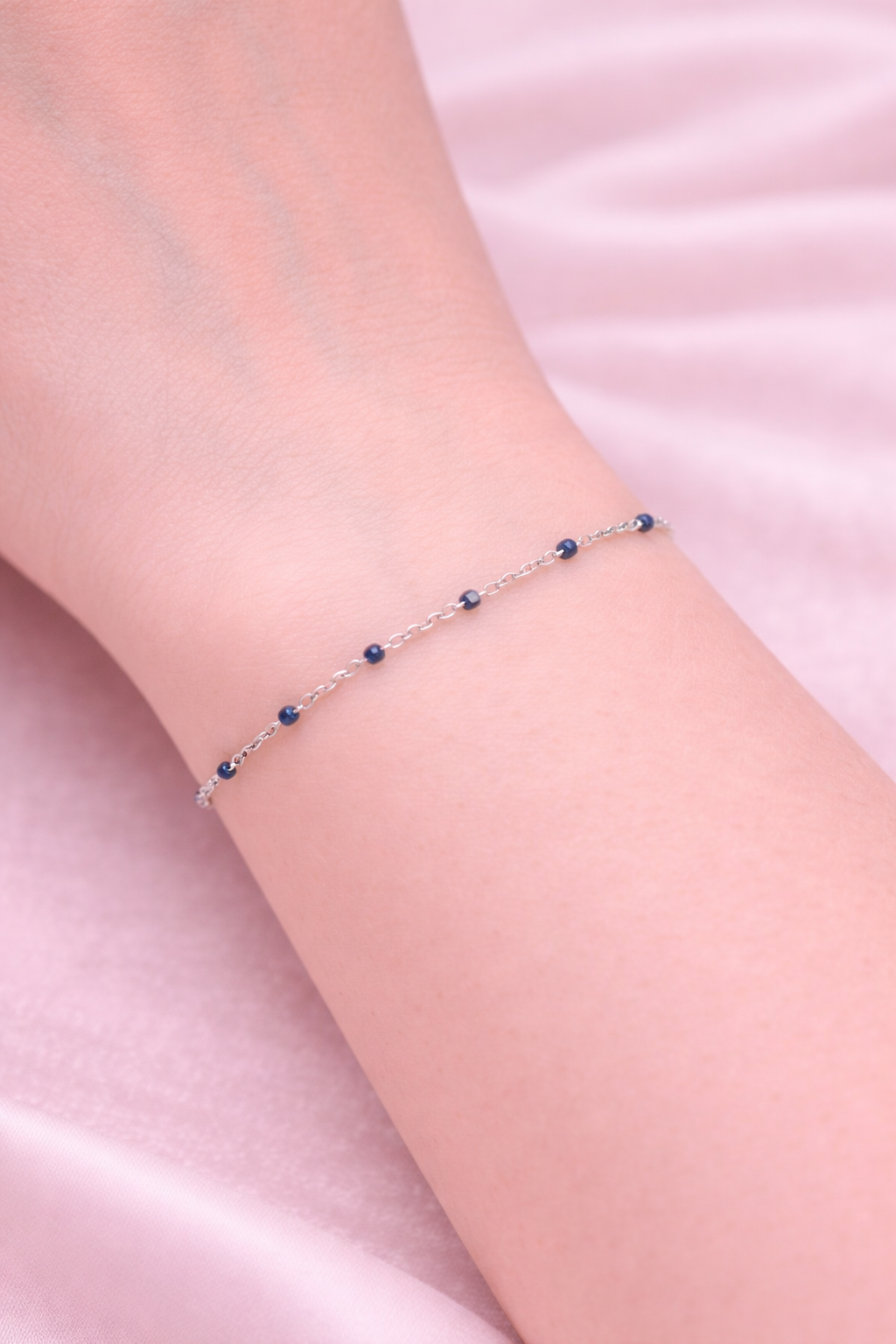Kette Dotty navy silber Armkette