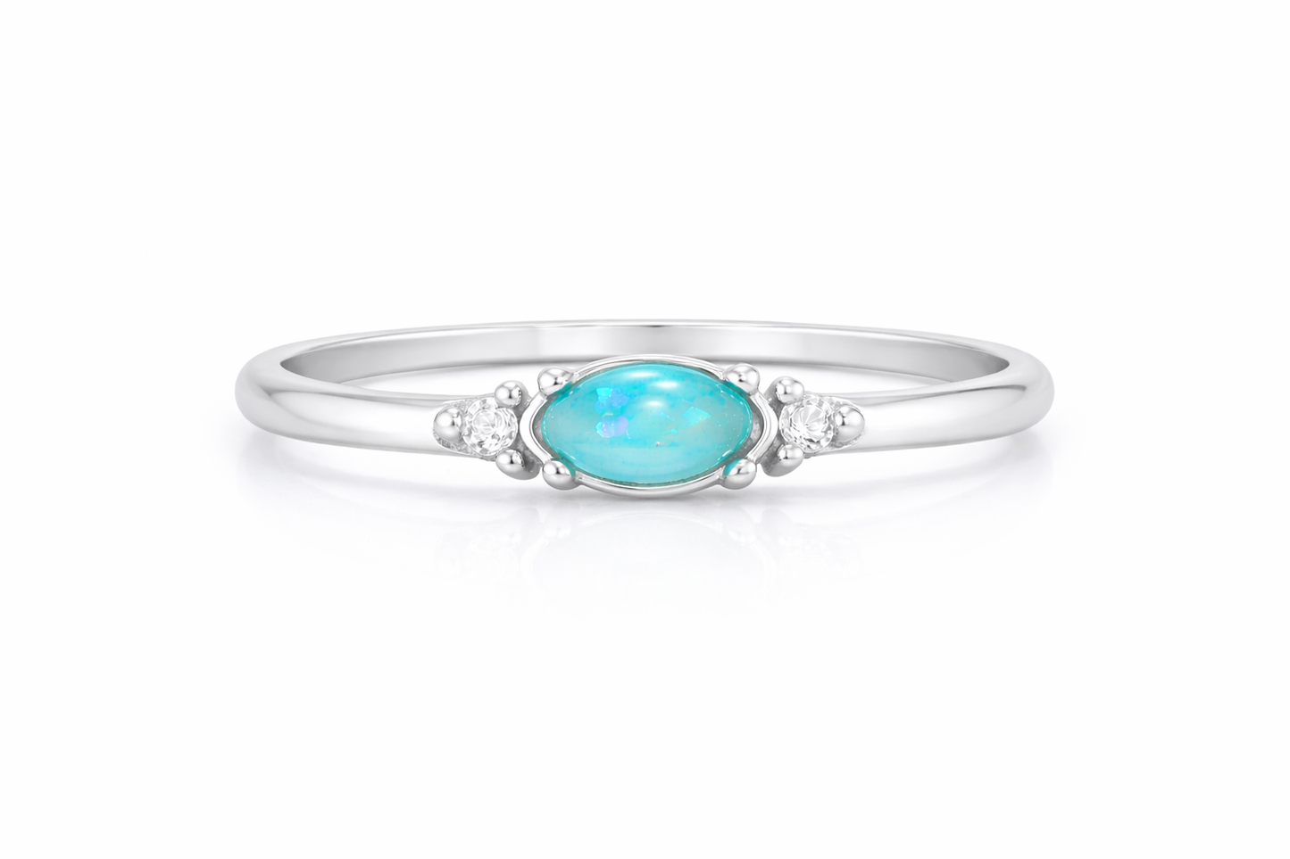 Ring Aqua silber Produktbild