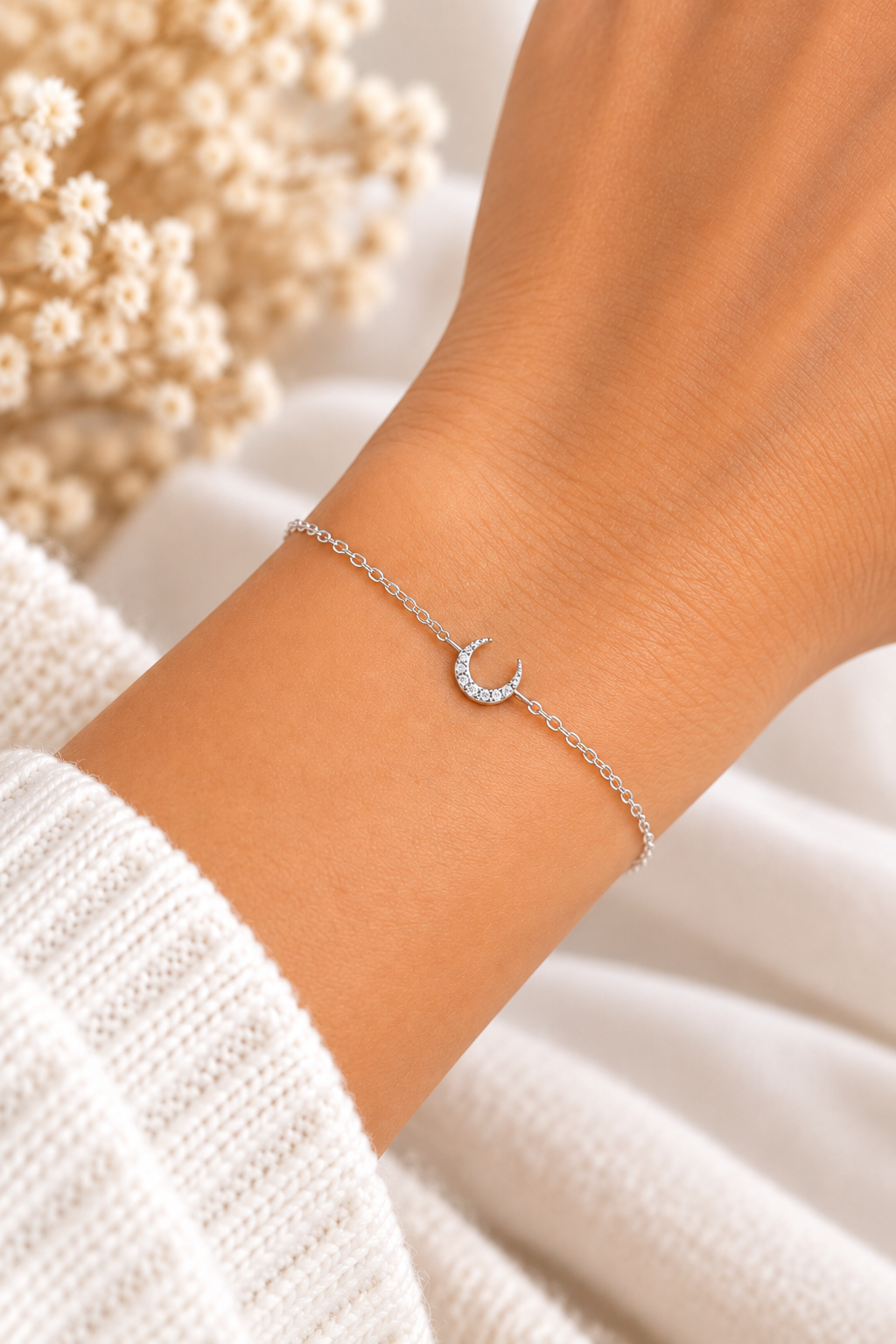 Armkette Halbmond silber