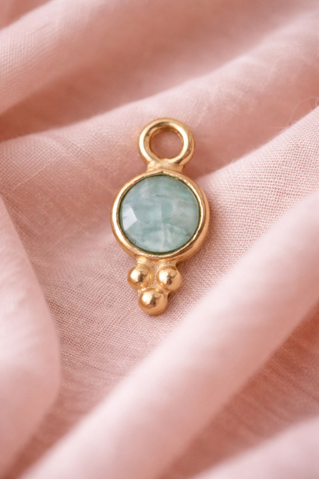 Anhänger Mystic mini hellgrün gold