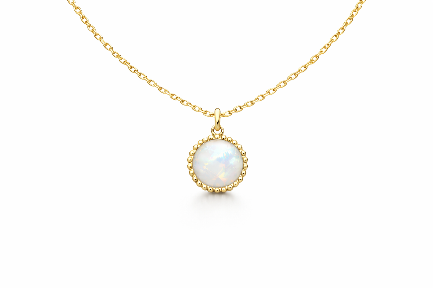 Halskette Moonlight gold Dekostein Mond Produktbild