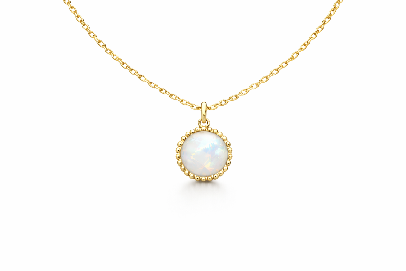 Halskette Moonlight gold Dekostein Mond Produktbild