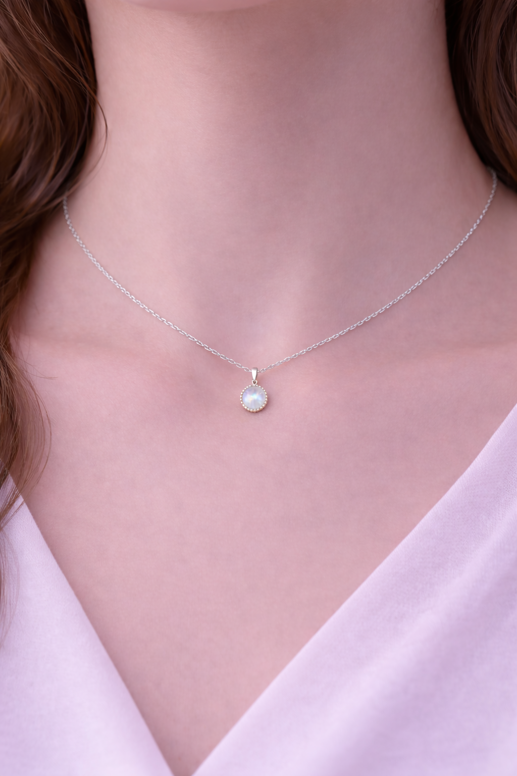 Halskette Moonlight silber mit Dekoperle