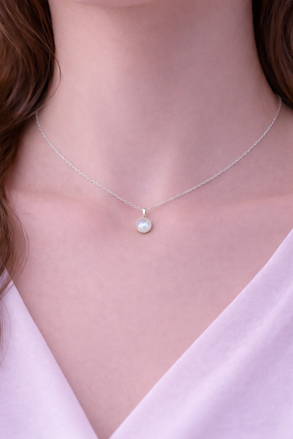 Halskette Moonlight silber mit Dekoperle
