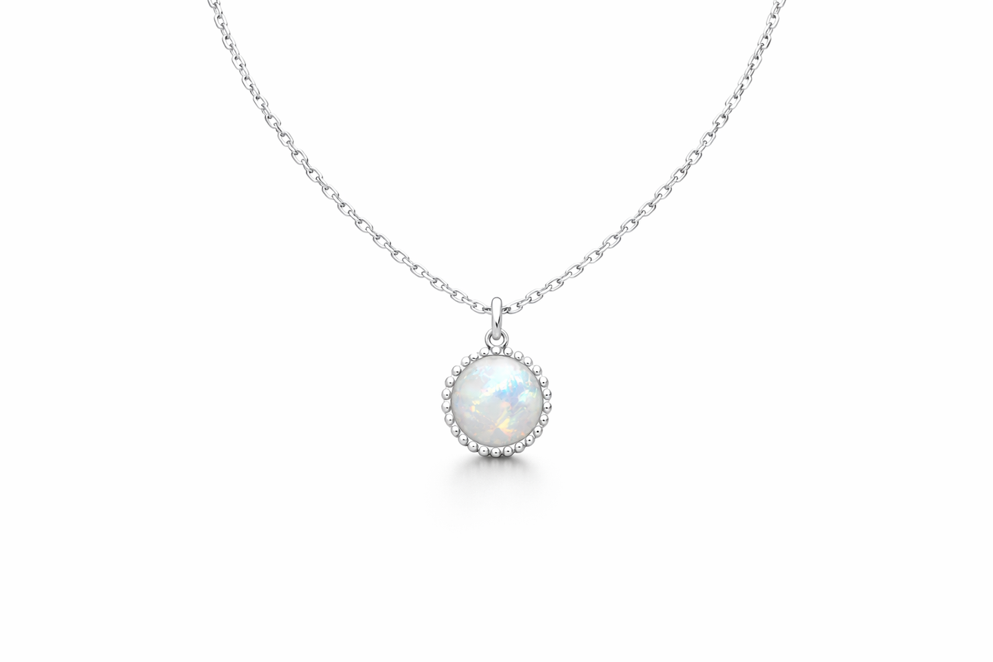 Halskette Moonlight silber heller Glitzermond Produktbild
