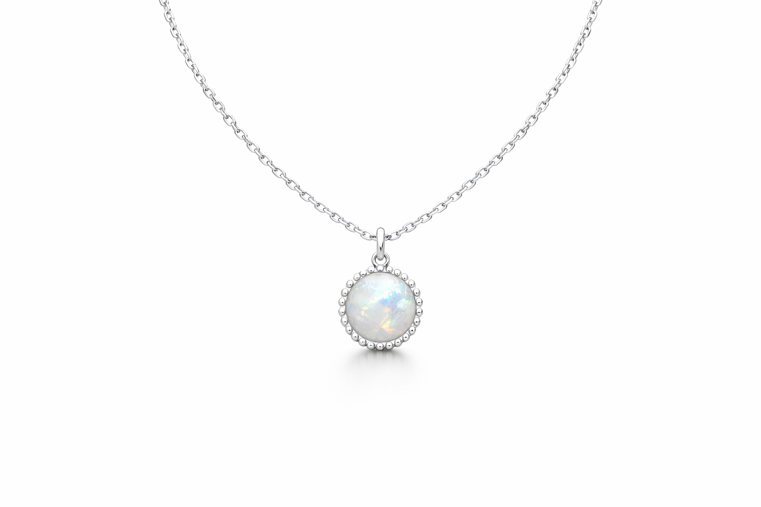 Halskette Moonlight silber heller Glitzermond Produktbild