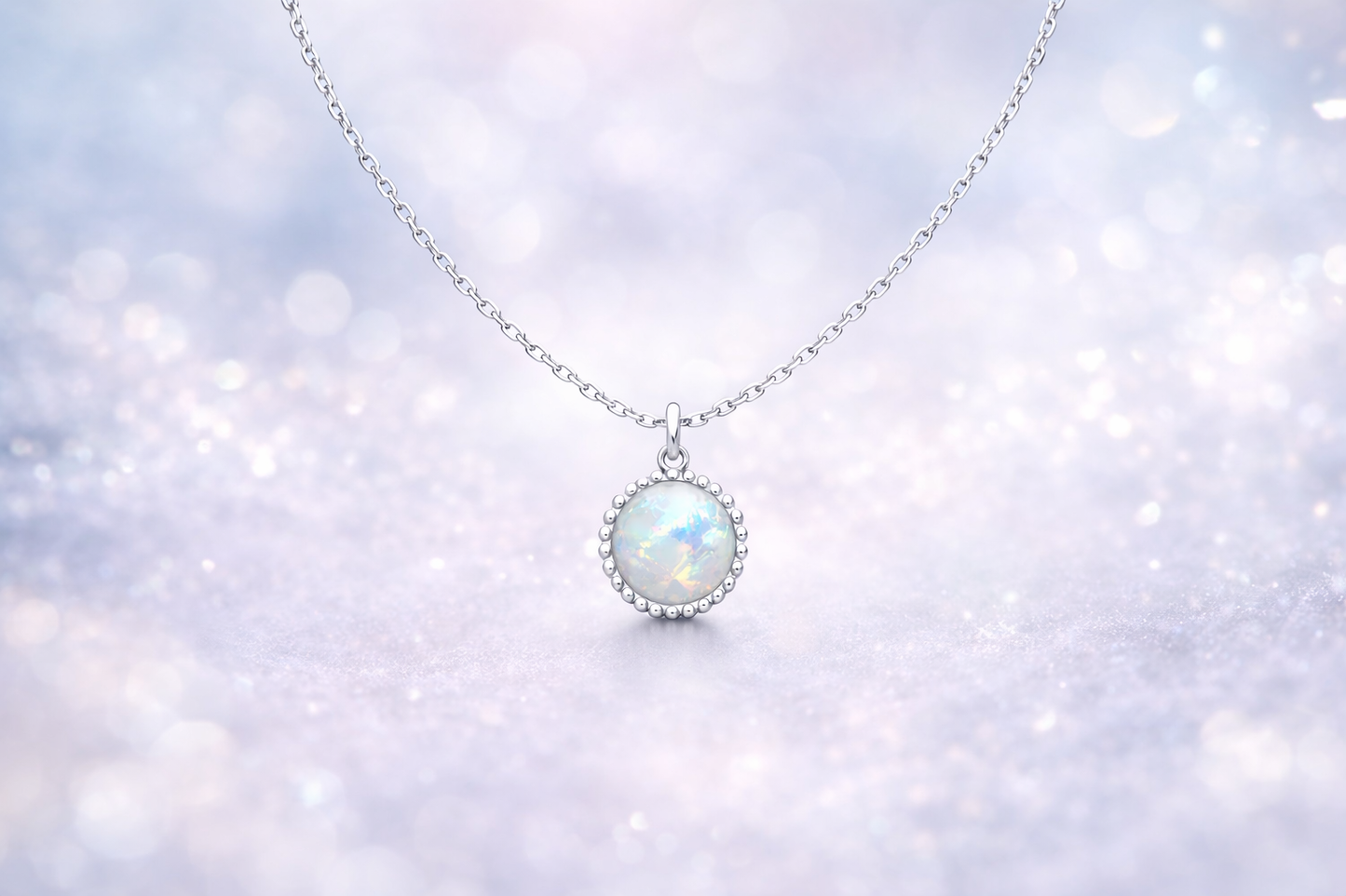 Halskette Moonlight silber mit Glitzermond