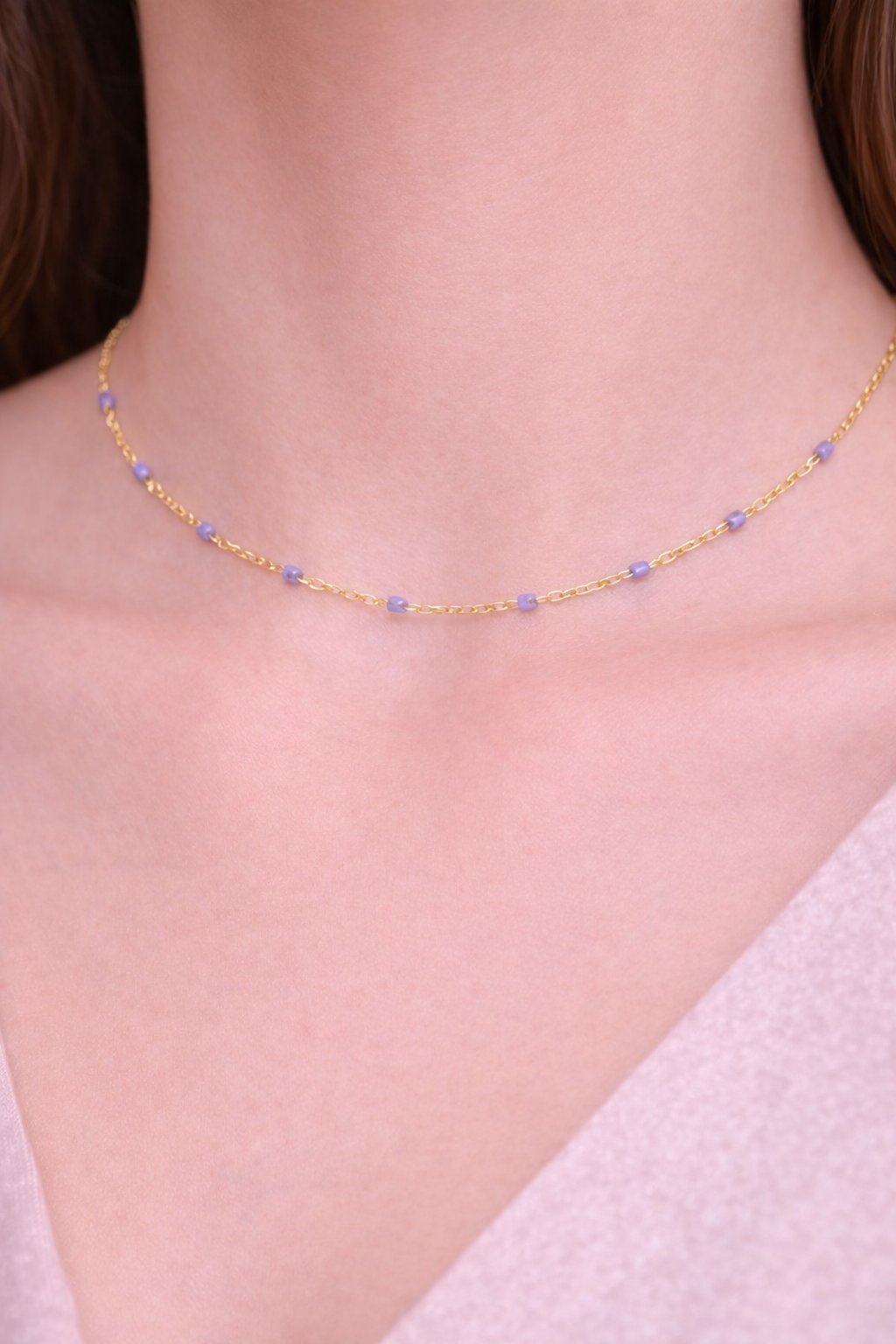 Kette Dotty lila gold Halskette