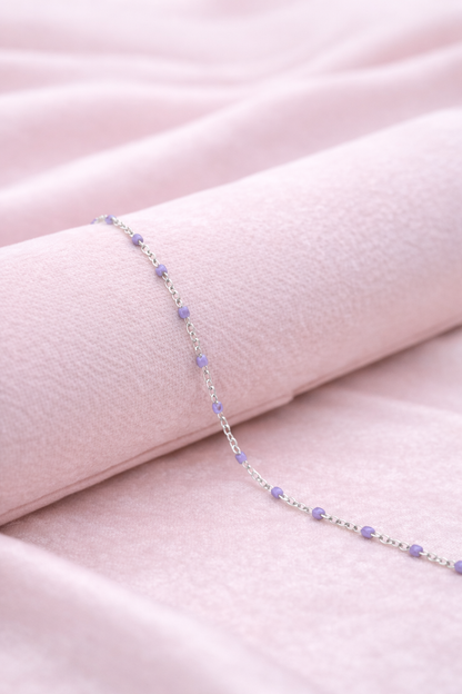 Kette Dotty lila silber
