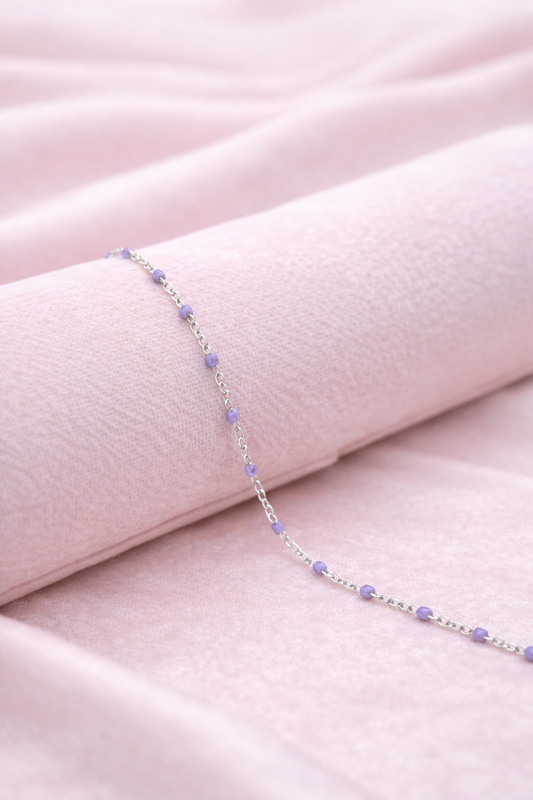 Kette Dotty lila silber