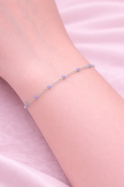 Kette Dotty lila silber Armkette