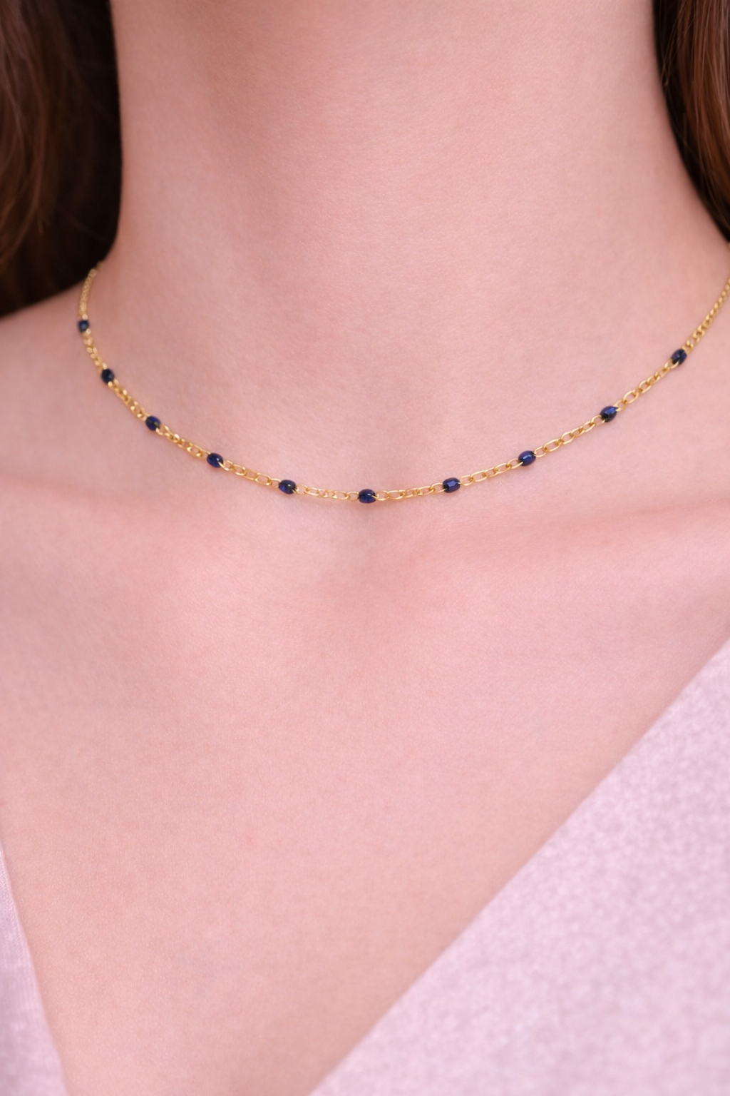 Kette Dotty navy gold Halskette