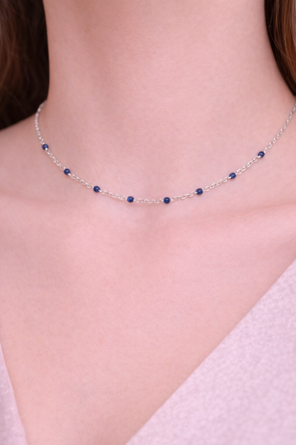 Kette Dotty navy silber Halskette