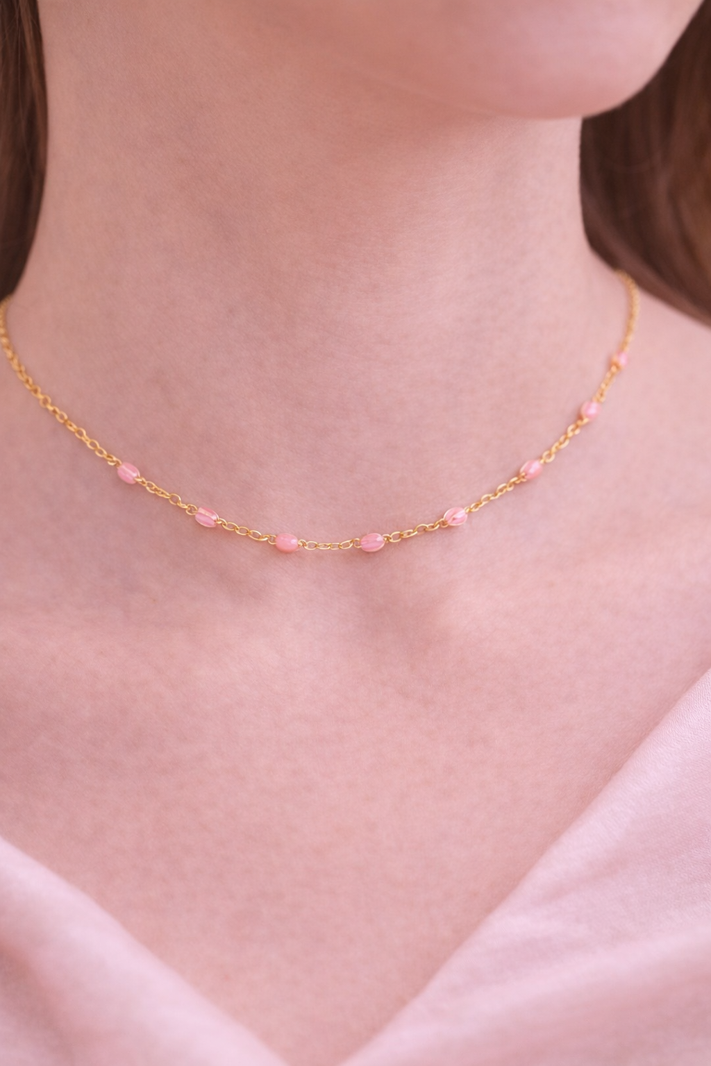 Kette Dotty pink gold Halskette