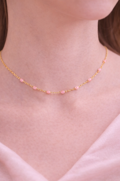 Kette Dotty pink gold Halskette
