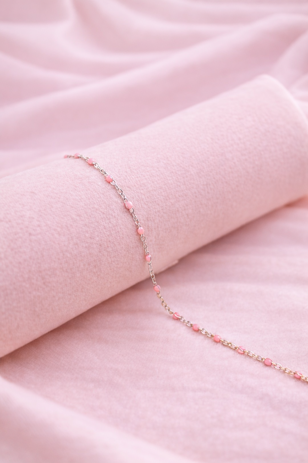 Kette Dotty pink silber