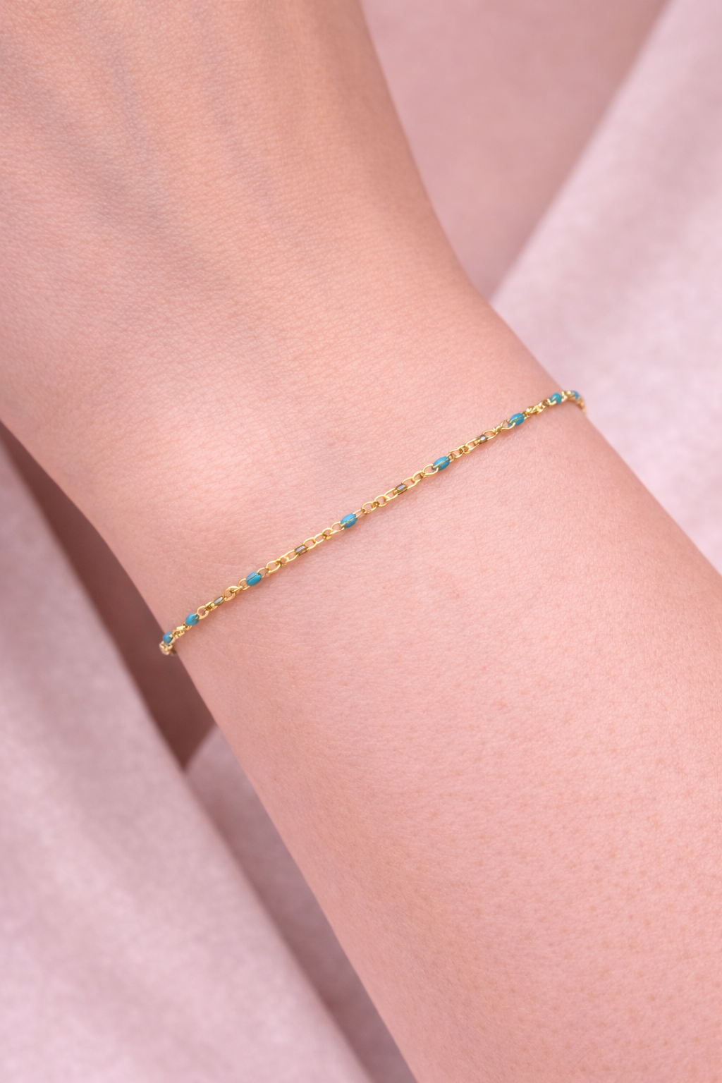 Kette Dotty türkis gold Armkette