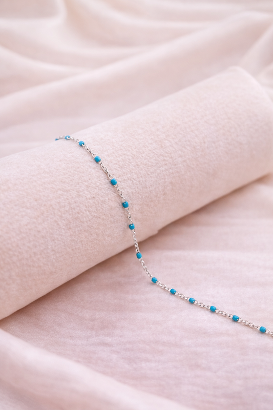 Kette Dotty türkis silber