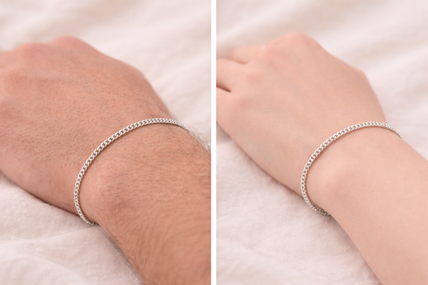 Kette Fine Line silber Armkette uni