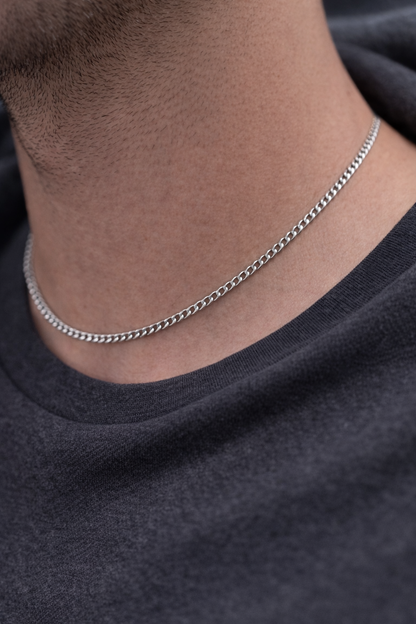 Kette Fine Line silber Halkskette Mann