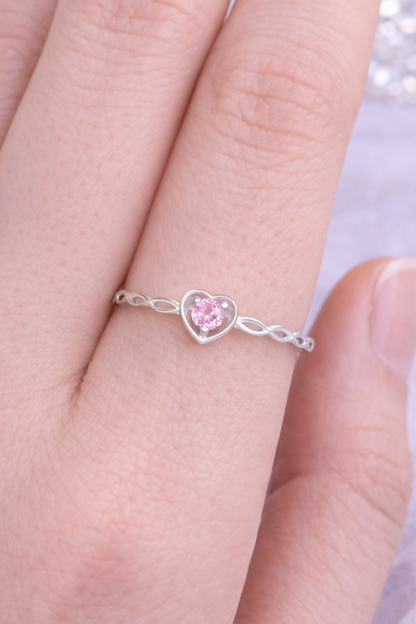Silberring Amora mit Herz