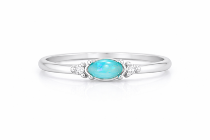 Ring Aqua silber Produktbild