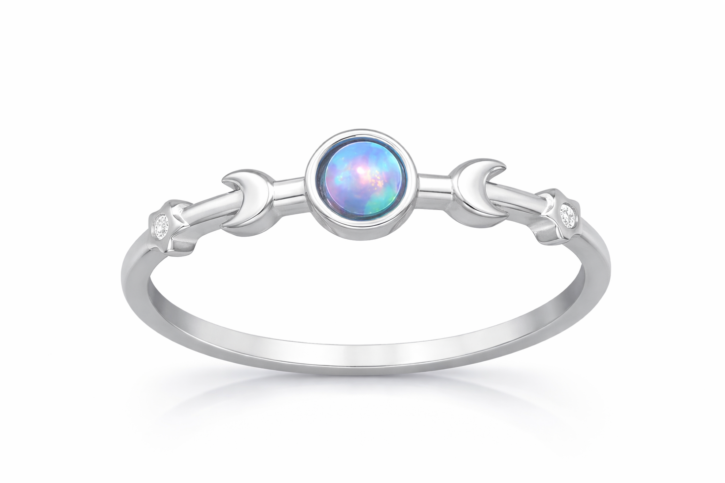 Ring Galaxy silber mit blauem Zierstein Produktbild