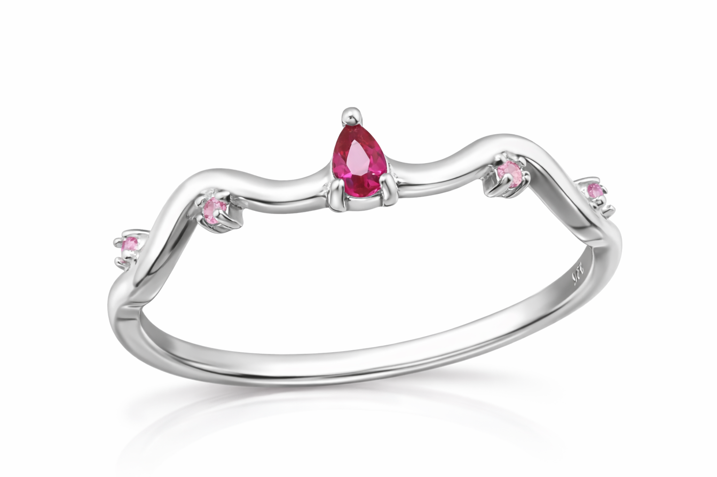 Ring Tiara silber Produktbild schraeg